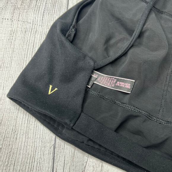 Victoria's Secret Black Open Cross Back Long Line Soft Bralette Size Medium - Picture 5 of 8